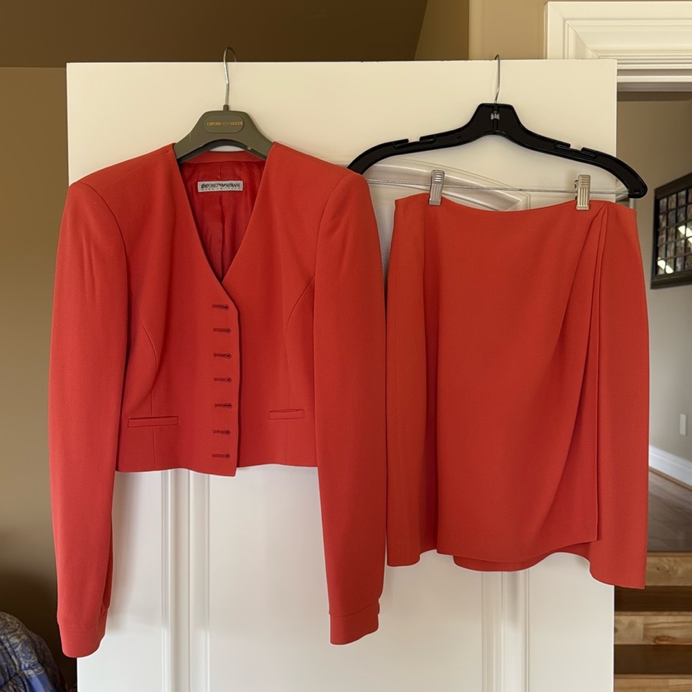 Emporio Armani Pink Salmon Two-Piece Suit